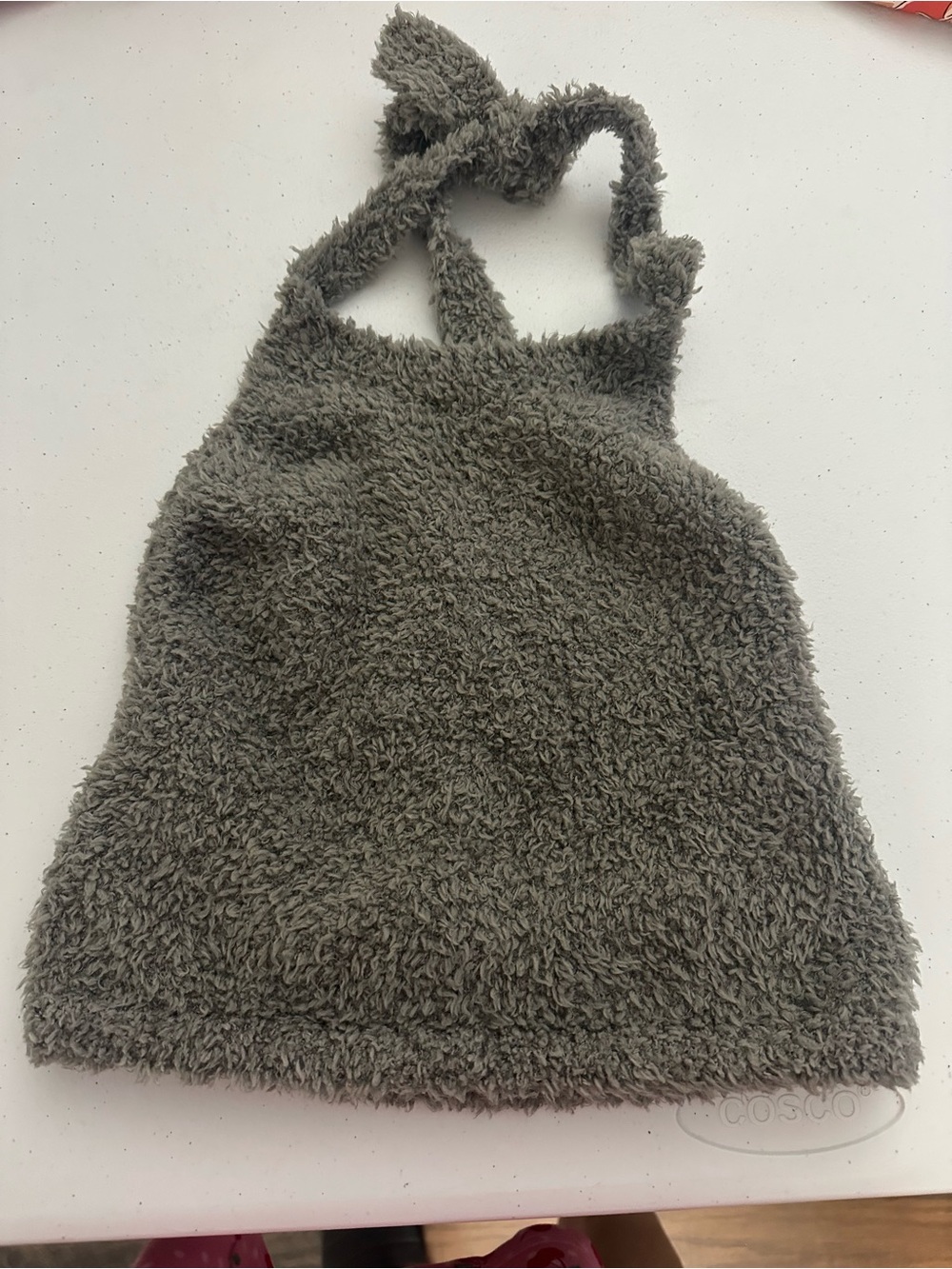 SKIMS Gray Fuzzy Tank Top